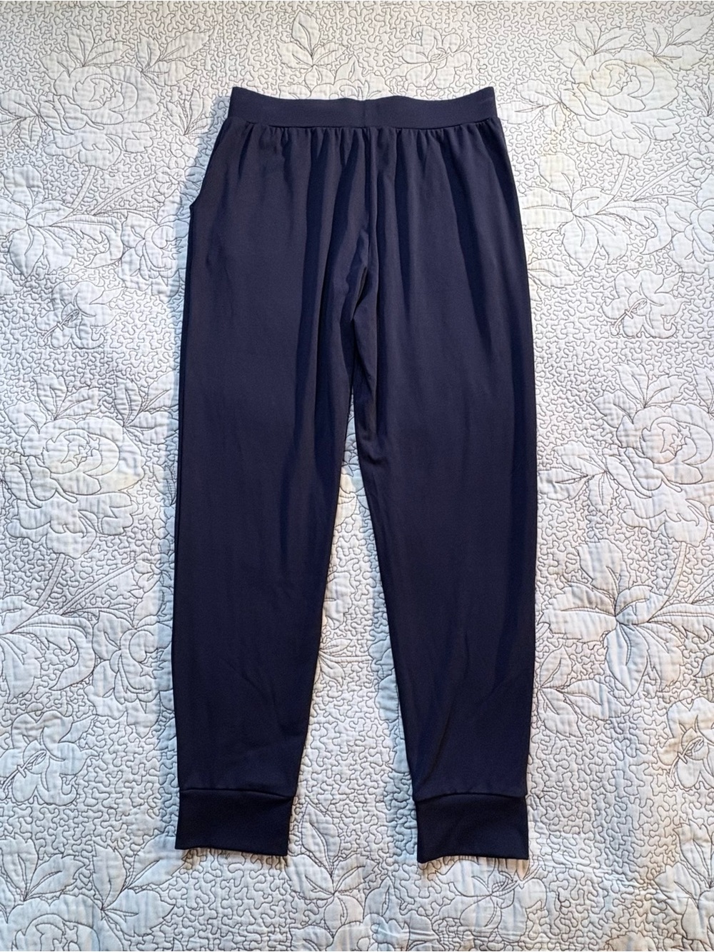 ☀️Cozy Earth Brushed Bamboo Jogger Pants Navy Blue Lounge Athleisure Sz M🧡 - Picture 3 of 11